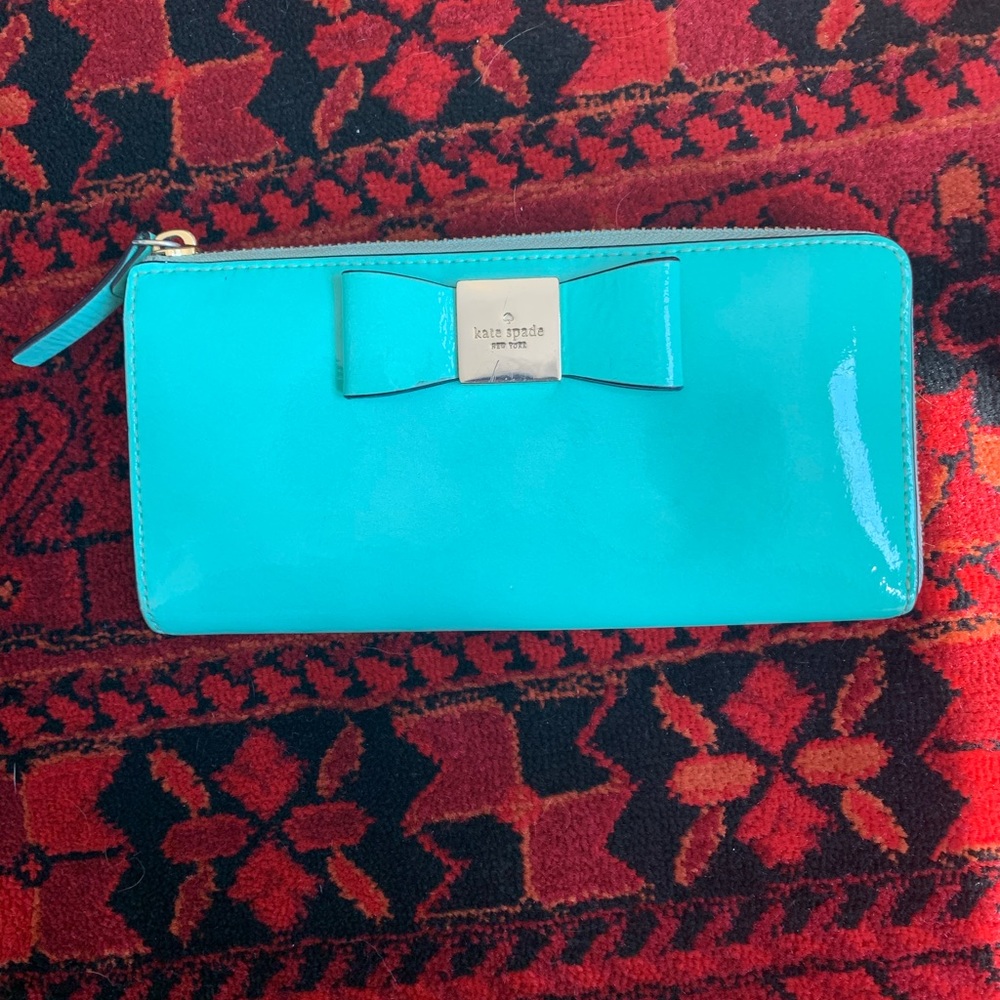 Kate Spade wallet, seafoam green.